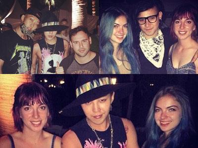 G-Dragon Hangout Bareng Skrillex dan Scooter Braun di Festival Coachella California!